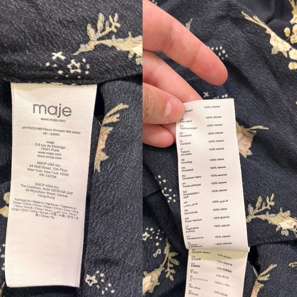 Maje Rasmus Dress Black Floral - Picture 6 of 13